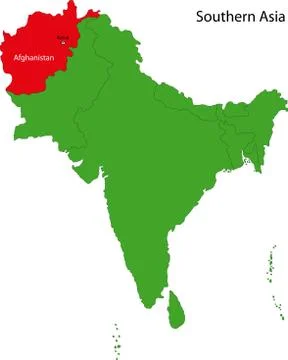 Afghanistan map Stock Illustration