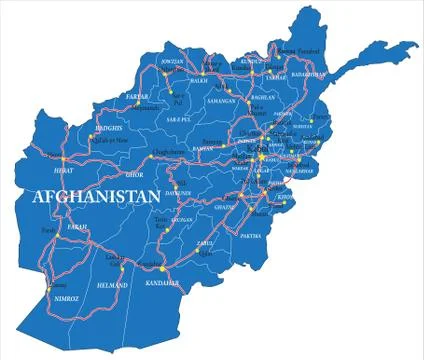 Afghanistan map Stock Illustration