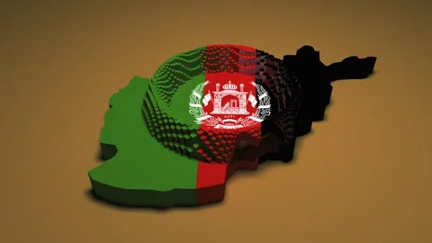 Afghanistan Map - Ripple Effect Video stock 330533055