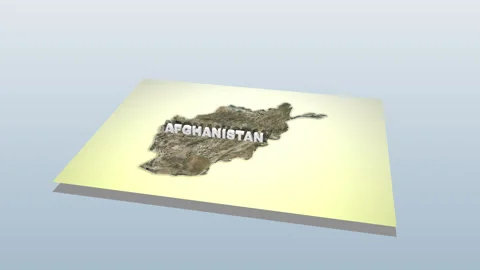Afghanistan Map Unfolding Stock Footage 283801497