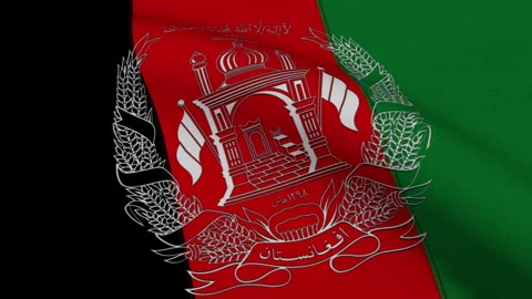 Afghanistan Old Flag Loop Stock Footage 241236932