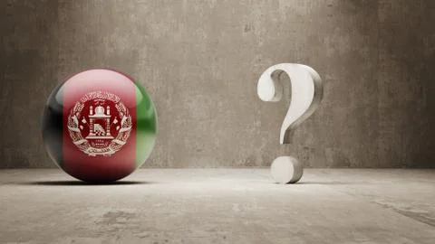 Afghanistan. Question Mark Concept. Illustrazione stock