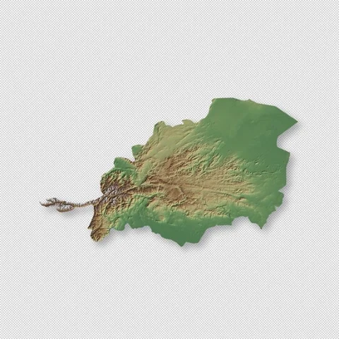 Afghanistan Rotating 3D Relief Map Seamless Loop, Alpha Channel 4K 스톡 동영상 340728096