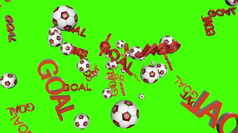 Afghanistan soccer balls generated random, GOAL Stock Footage 42139059