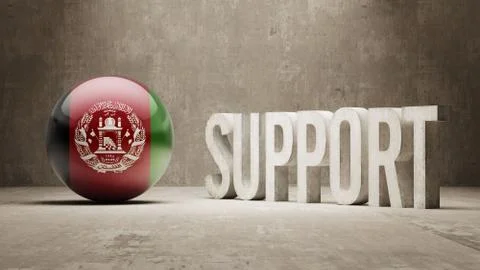 Afghanistan. Support Concept. Stockillustratie