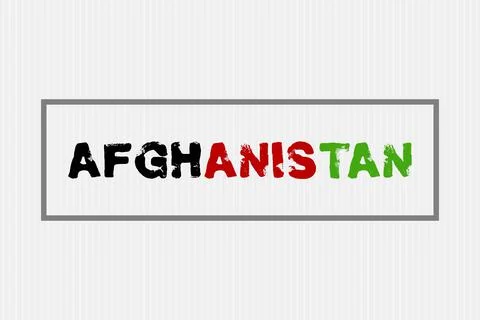 Afghanistan typography vector background design. Stock Illustration