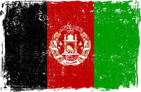 Afghanistan Vector Flag on White Stock Illustration