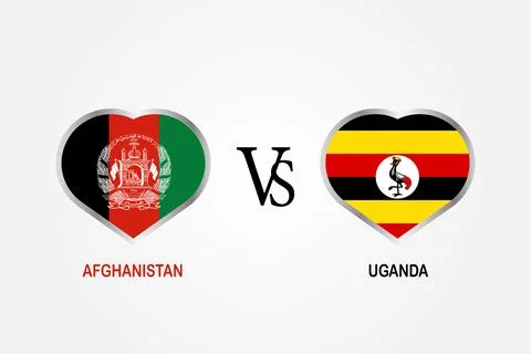 Afghanistan VS Uganda Stock Illustration