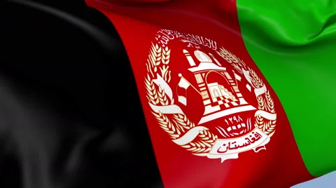 Afghanistan Waving Flag Background Loop Stock Footage 64234802