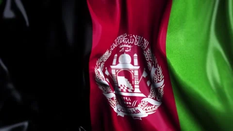 Afghanistan WAVING FLAG Stock Footage 321015133