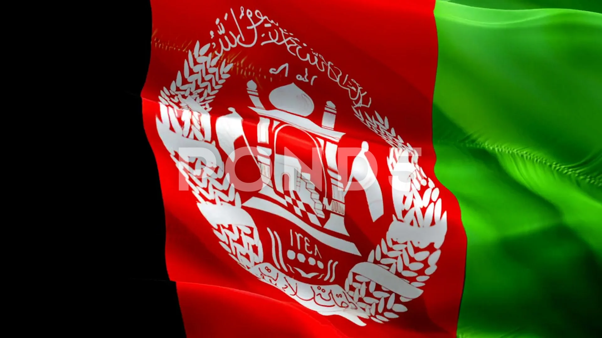 Afghanistan waving flag. National 3d Afg, Stock Video