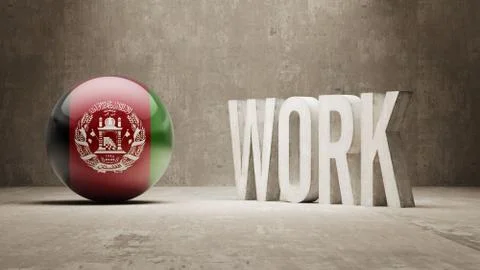 Afghanistan. Work Concept. Stock Illustration