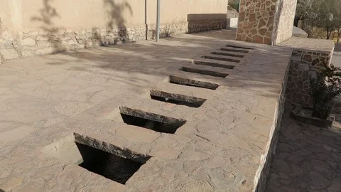 Aflaj Irrigation System in an old omani village. Stock Footage 112895935