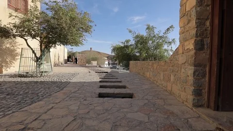 Aflaj Irrigation System in an old omani village. Stock Footage 112895945