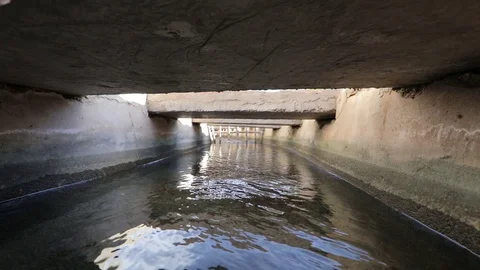 Aflaj Irrigation System in an old omani village. Stock Footage 112895954