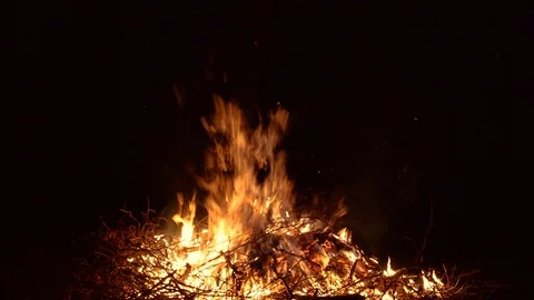 Aflame bonfire Video stock 102886196