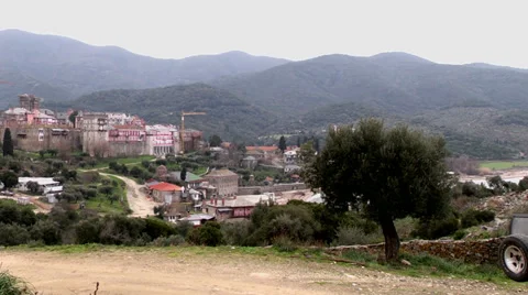 Afon Mountain, Greece, Mount Athos Video stock 36362238