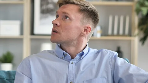 Afraid Confused Middle Aged Man Looking Around Stock Footage 91718998