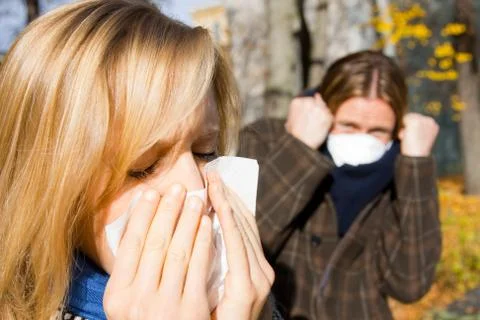 Afraid Of Contagion 写真素材