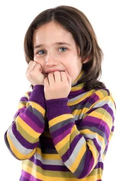 Afraid girl Stock Photos