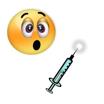 Afraid of injection smiley Stock Illustration