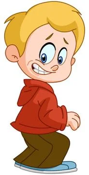 Afraid kid Stock Illustration