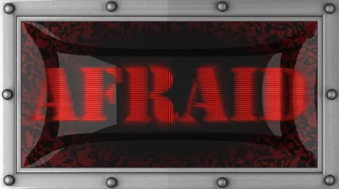 Afraid on led Stockbeeldmateriaal 8664031