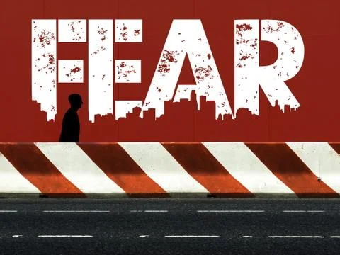 Afraid man Stock Illustration