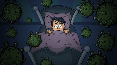 Afraid of virus COVID-19 around. Video stock 126808795
