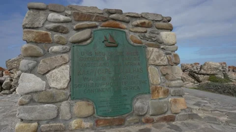 Afria's Moust Souther Point - Cape Agulhas Stock Footage 217420940