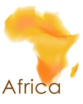 Africa Abstract Map Stock Illustration