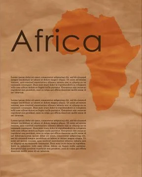 Africa Abstract Map Illustrazione stock