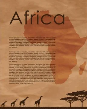 Africa Abstract Map Stock Illustration