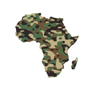 Africa - army camo pattern 스톡 일러스트