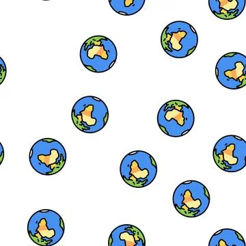 Africa continent vector seamless pattern Stock Illustration