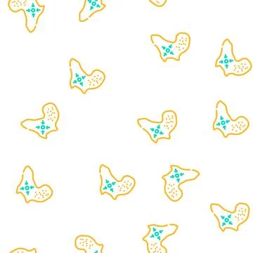 Africa continent vector seamless pattern Stock Illustration