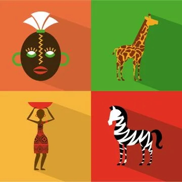 Africa design over  background, vector illustration Stock Illustration