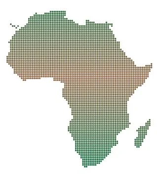 Africa Dot Map Stock Illustration