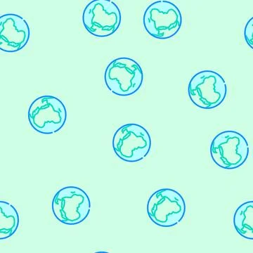 Africa earth planet map vector seamless pattern Stock Illustration