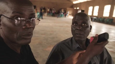 Africa eye surgeon checking and  treating patient eyes Видео 165447780