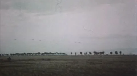 Africa - German aircrafts flyby Stock Footage