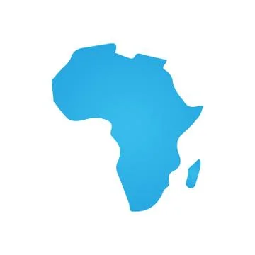 Africa Icon Vector. Simple flat symbol. Blue pictogram illustration on white  Stock Illustration