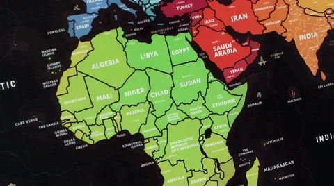 Africa Map Background Stock Footage 61152973