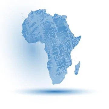 Africa map background vector Stock Illustration