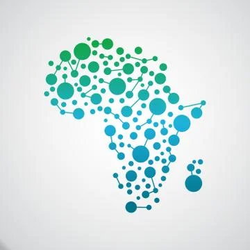 Africa Map Connectivity. Vector Illustration Illustrazione stock