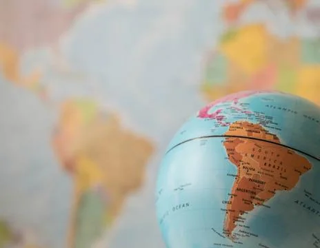 Africa map on a globe Stock Photos