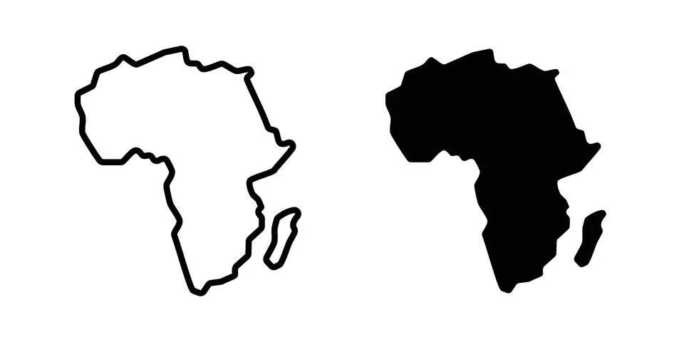 Africa map icon set. Vector EPS 10 스톡 일러스트