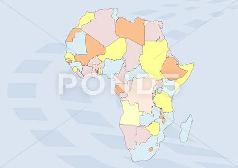 Africa map Stock Illustration