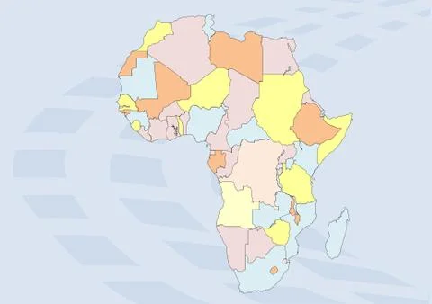 Africa map Stock Illustration