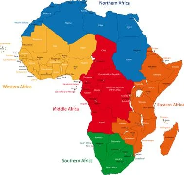 Africa map Stock Illustration